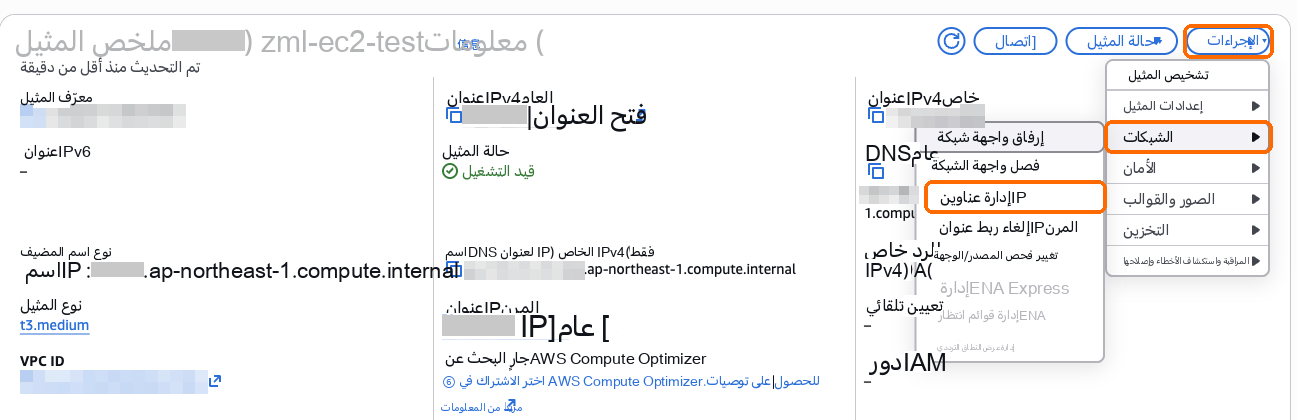 الإجراءات، الشبكات، إدارة عناوين IP