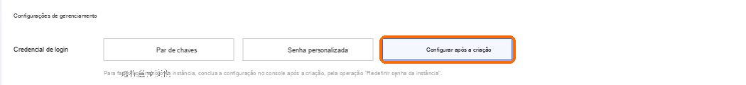 Credencial de login: Definir depois